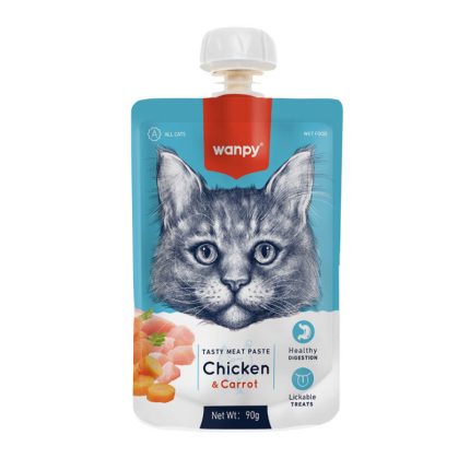 پودینگ گربه ونپی با طعم مرغ و هویج Wanpy Soup Chicken & Carrot وزن 90 گرم